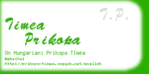timea prikopa business card